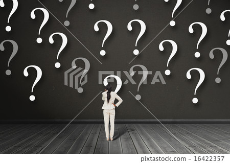 Composite image of thinking businesswoman Composite image of thinking businesswoman 16422357