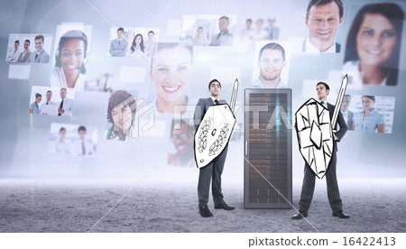 Composite image of corporate army Composite image of corporate army 16422413
