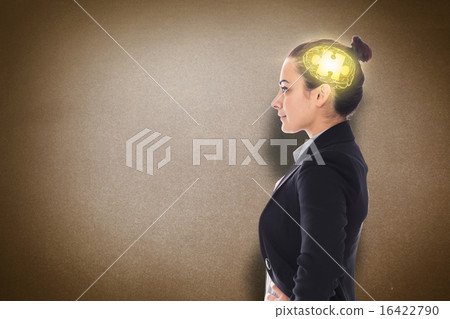 Composite image of serious businesswoman Composite image of serious businesswoman 16422790