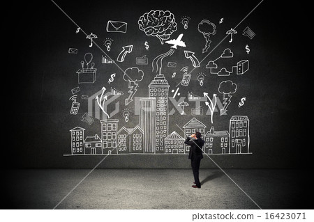 Composite image of stressed businessman with hands on head Composite image of stressed businessman with hands on head 16423071