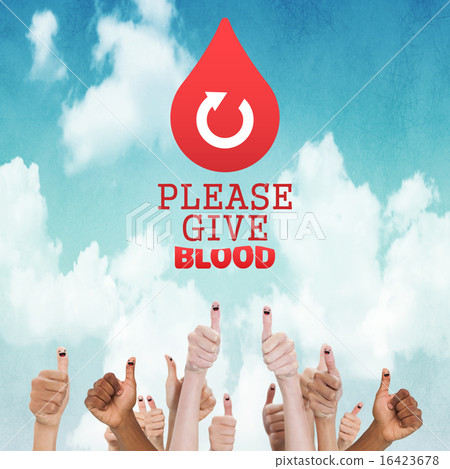 Composite image of blood donation 16423678