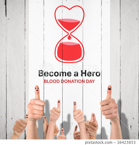 Composite image of blood donation Composite image of blood donation 16423853