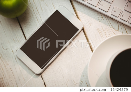 Overhead shot of smartphone Overhead shot of smartphone 16424279