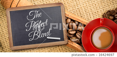 Composite image of red cup of coffee Composite image of red cup of coffee 16424697