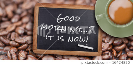 Composite image of green cup of coffee Composite image of green cup of coffee 16424850
