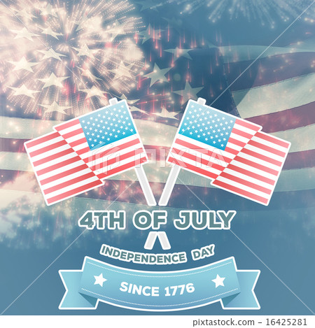 Composite image of independence day graphic 16425281