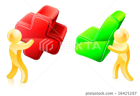 Tick and cross concept 16425287
