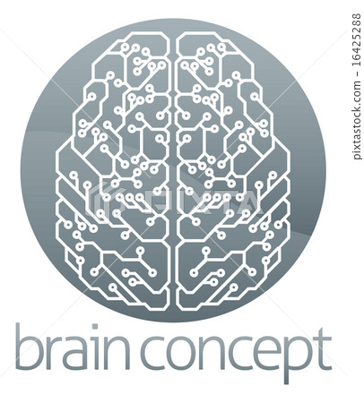 Circle brain computer circuit Circle brain computer circuit 16425288