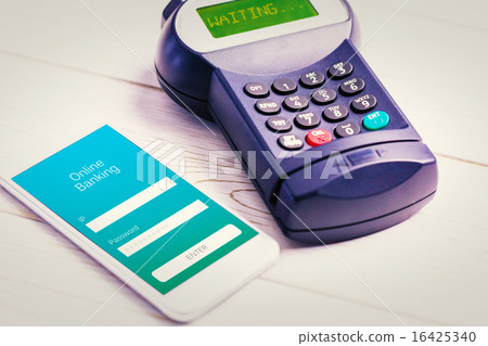 Composite image of mobile payment Composite image of mobile payment 16425340
