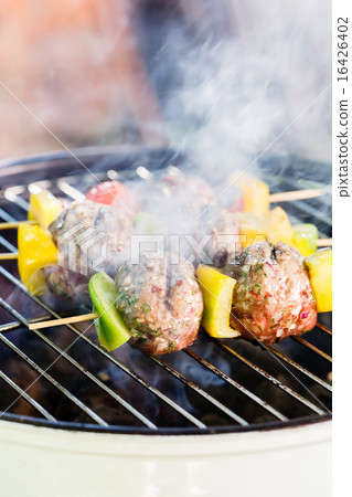 grilled meatballs with vegetables grilled meatballs with vegetables 16426402