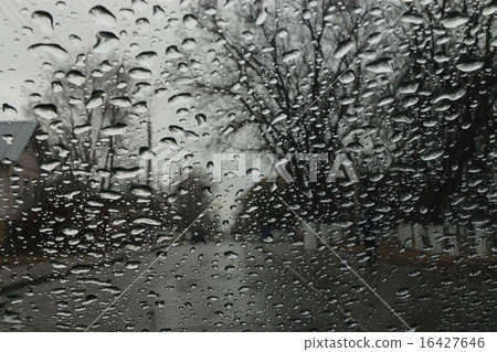drops on the glass window texture street rain 16427646