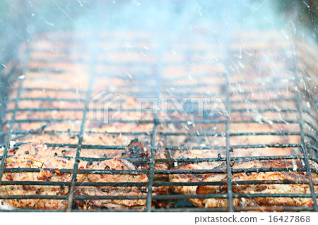 grilled meat skewers, barbecue grilled meat skewers, barbecue 16427868
