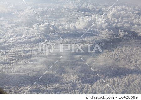 texture of clouds from an airplane view 16428689