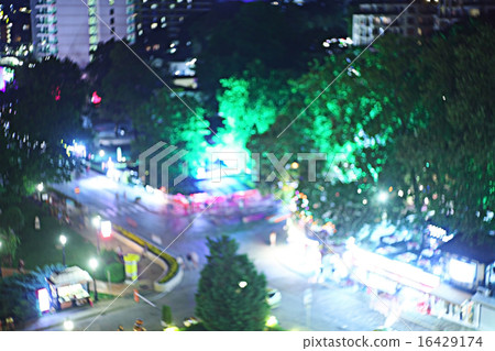 night city lights blurred background 16429174