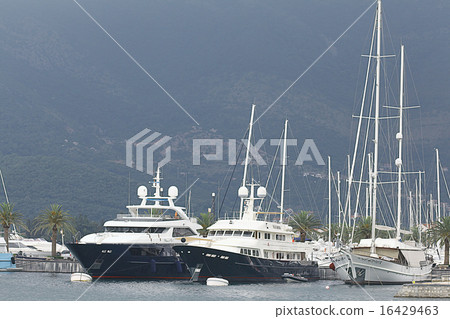yacht on the sea in the port yacht on the sea in the port 16429463