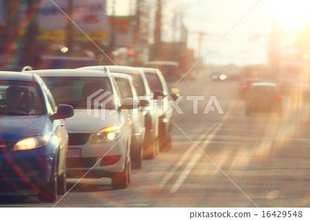 traffic jams in the city, road, rush hour 16429548