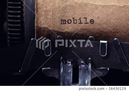 Vintage inscription made by typewriter 16430129