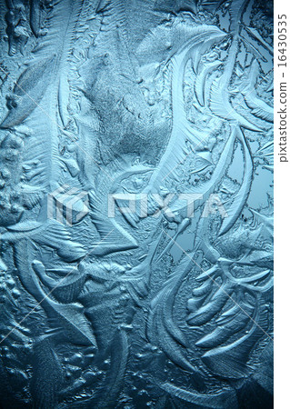 ice texture, macro, blue broken cold the background 16430535