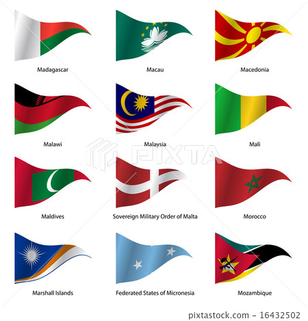 Set Flags of world sovereign states. Vector Set Flags of world sovereign states. Vector 16432502