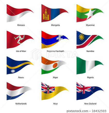 Set Flags of world sovereign states. Vector Set Flags of world sovereign states. Vector 16432503