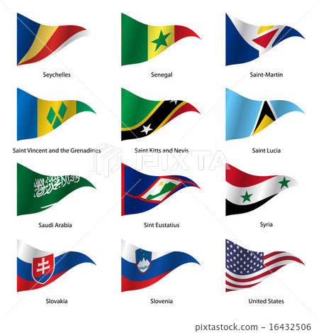 Set Flags of world sovereign states. Vector Set Flags of world sovereign states. Vector 16432506