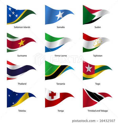 Set Flags of world sovereign states. Vector Set Flags of world sovereign states. Vector 16432507