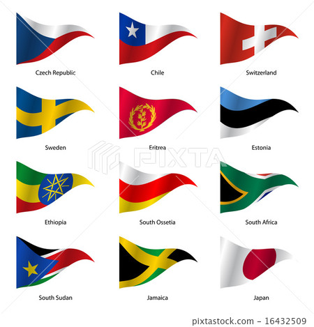 Set Flags of world sovereign states. Vector Set Flags of world sovereign states. Vector 16432509