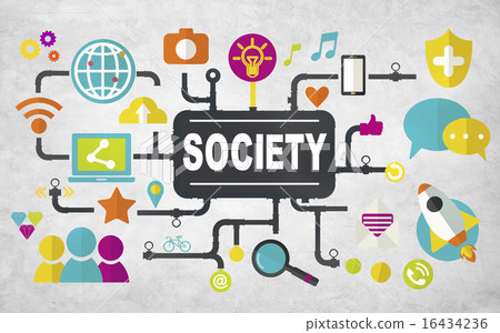 Society Social Media Social Networking Connection Concept 16434236