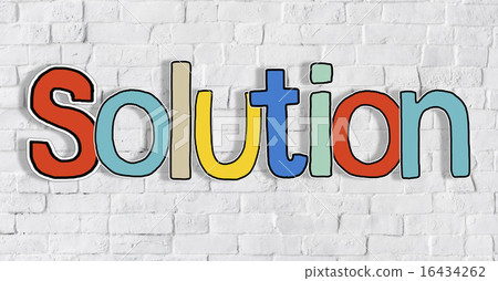Solution Concepts and Brick Wall in the Background 16434262