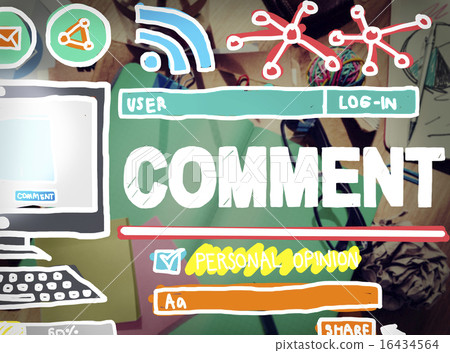 Comment Post Share Social Media Concept 16434564