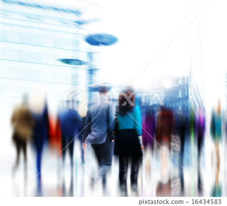 Business People Rush Hour Walking Commuting City Concept 16434583