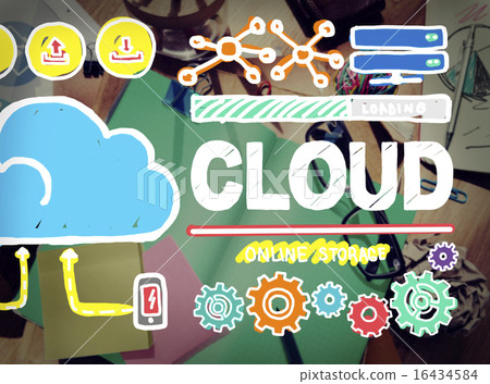Cloud Computing Network Storage Online Concept 16434584