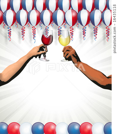 Bastille Day (Balloons and wine) 16435118