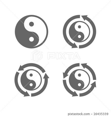 Ying yang eternal moving energy icon 16435339