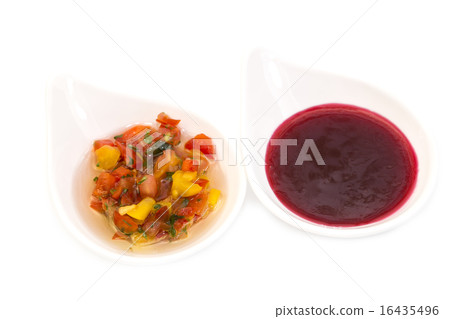 sauces on a white background in the restaurant sauces on a white background in the restaurant 16435496