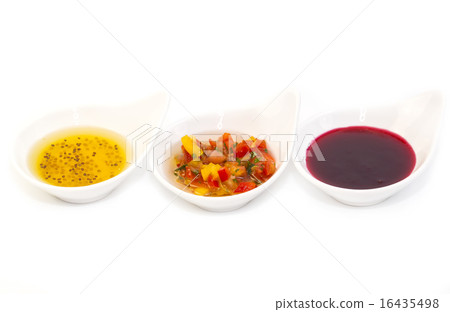 sauces on a white background in the restaurant sauces on a white background in the restaurant 16435498