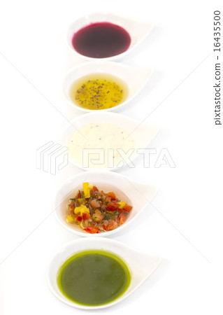 sauces on a white background in the restaurant sauces on a white background in the restaurant 16435500