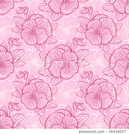 Seamless pattern with pansy 16438057