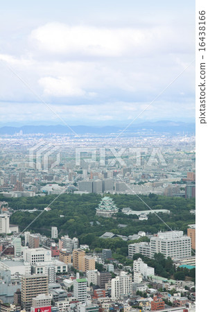 Nagoya castle and urban landscape Nagoya castle and urban landscape 16438166