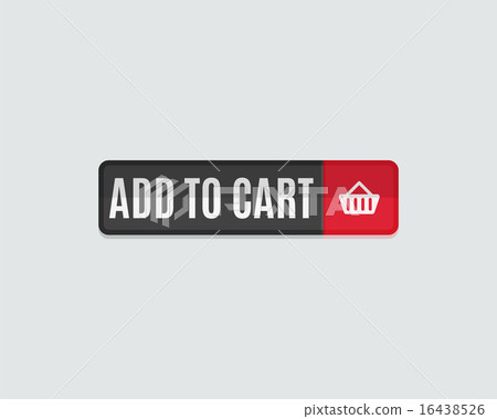 Add to cart web button, online shopping, flat design 16438526