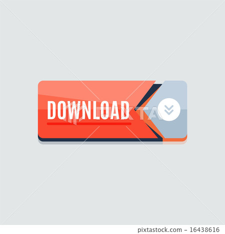 Colorful download web button. Modern flat design. Colorful download web button. Modern flat design. 16438616