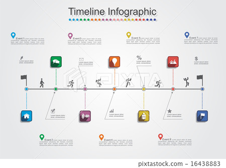 Sample Infographic Report Using Line Graphs Infographic report template with lines and... - Stock Illustration ...