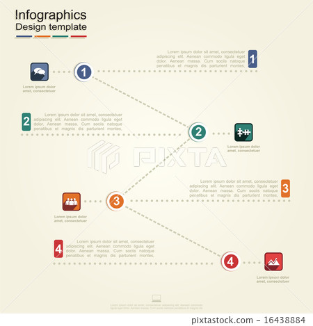 Sample Infographic Report Using Line Graphs Infographic report template with lines and... - Stock Illustration ...