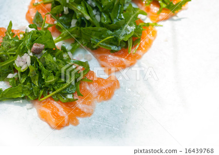 fresh salmon carpaccio fresh salmon carpaccio 16439768