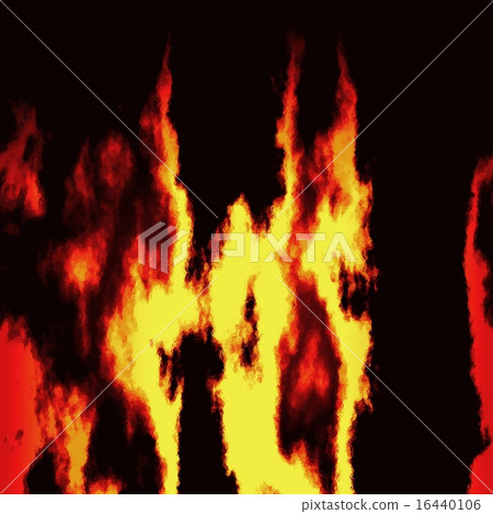 Burning fire with black background illustration. 16440106