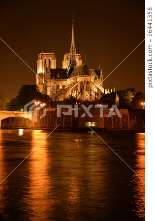 Notre Dame Cathedral at night - 9 Notre Dame Cathedral at night - 9 16441358