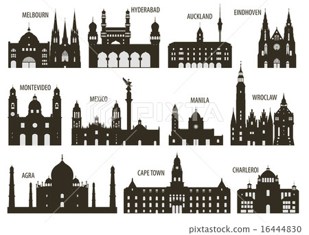Silhouettes of cities 16444830