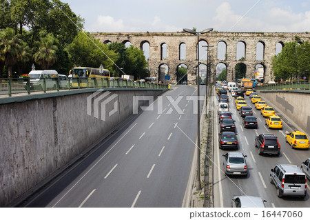 Ataturk Boulevard and Valens Aquedut in Istanbul 16447060
