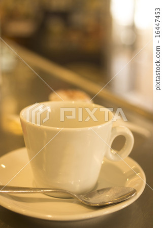 Coffee expresso cup spoon saucer restaurant bar Coffee expresso cup spoon saucer restaurant bar 16447453