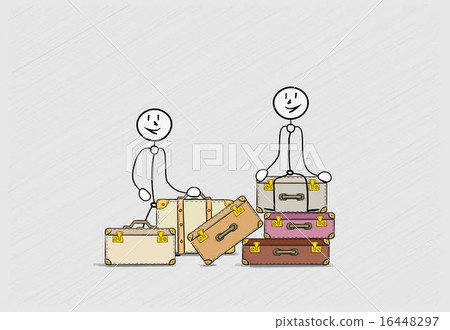 suitcases with two persons suitcases with two persons 16448297